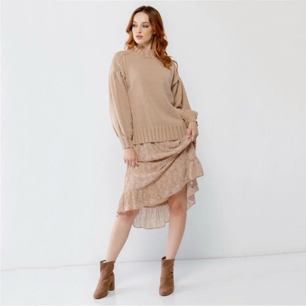 Cozy Knit balloon sleeve Sweater_9